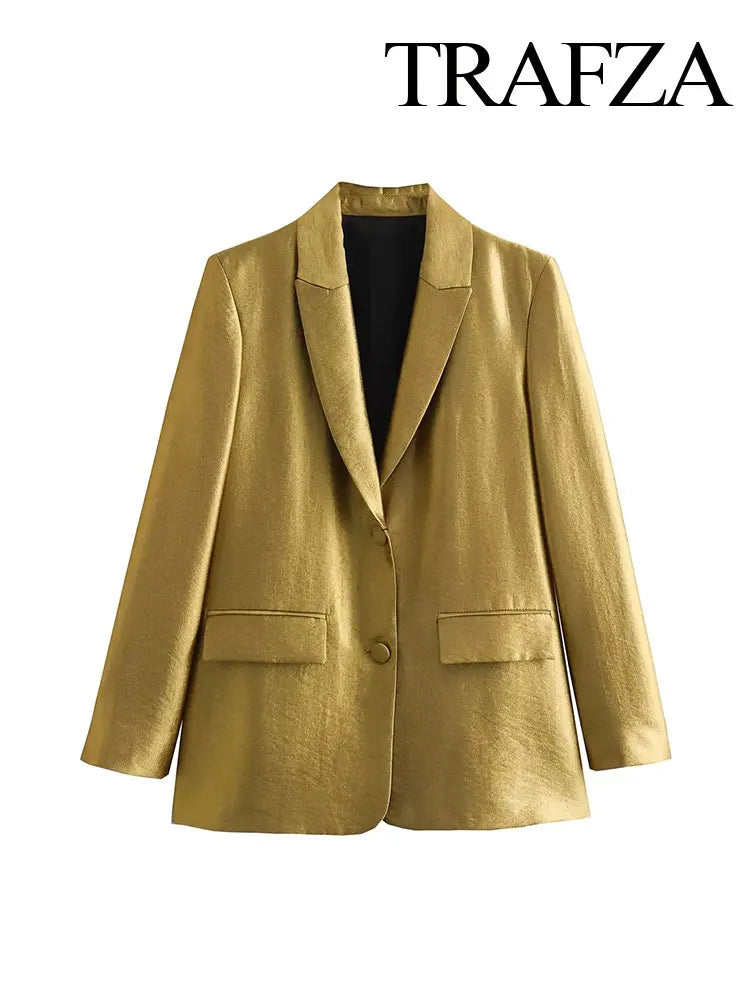 Blazer Valentin - Dourado com Botões para Festa